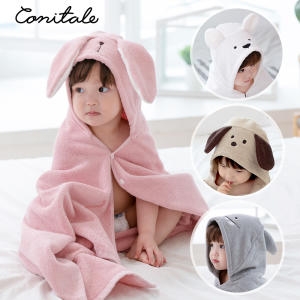 코니테일 아기목욕가운유아비치타올 신생아수건 샤워가운_이미지