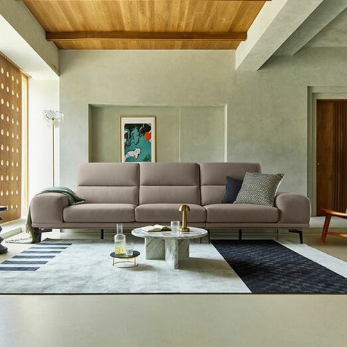 에싸 세이렌 카시미라 패브릭 소파 4인용 (스툴별도)_이미지