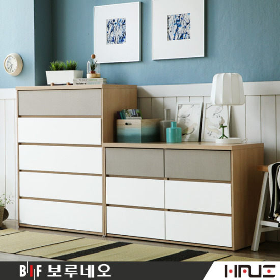 BIF보루네오 아르메 그레이 3단+5단 서랍장세트 2180