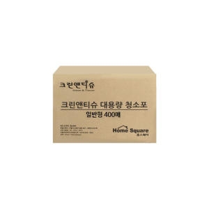 홈스퀘어 크린앤티슈 다용도 일반형 건식 <b>물</b><b>걸레</b> 청소포 400매