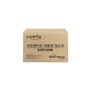 홈스퀘어 크린앤티슈 다용도 일반형 건식 <b>물</b><b>걸레</b> 청소포 400매