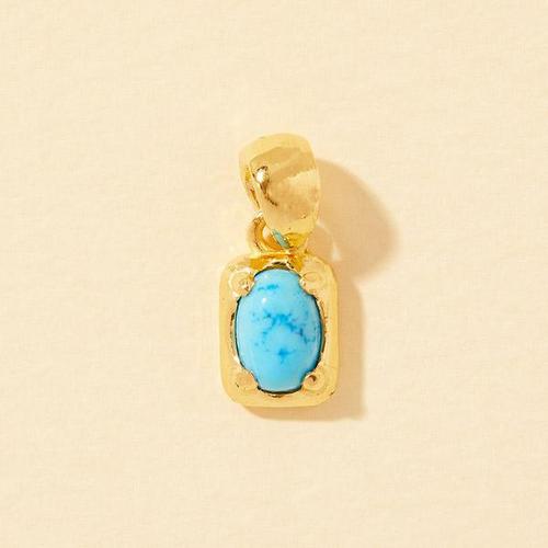 도로시 24k 순금 스퀘어 터키석 펜던트 1.875g (1개)_이미지