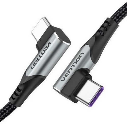 벤션 PD C to C타입 100W 양쪽 꺾임 케이블 (1m)