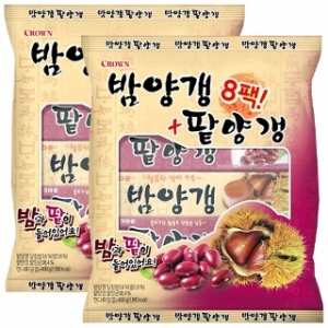 크라운제과 밤양갱 + 팥양갱 8개입 400g (2개)_이미지
