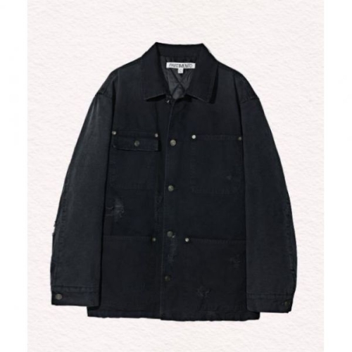 파르티멘토 PARTIMENTO 3M 신슐레이트 VTG 워시드 초어 자켓 누빔 안감 블랙 PY-24220 BK 237197_이미지