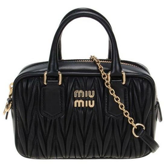 미우미우 마테라쎄 나파 가죽 탑 핸들 백 5BP077 N88 F0002 OOO_이미지