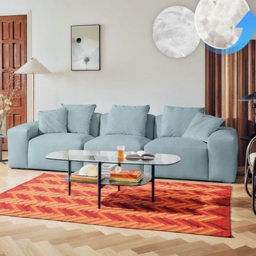 에싸 버틀러UP 카시미라 패브릭 소파 4인용 (스툴별도)_이미지