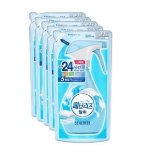 한국피앤지 페브리즈 강력탈취 상쾌한 향 리필 320ml (5개)