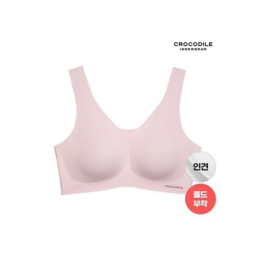패션그룹형지 크로커다일 이너웨어 라이크라 인견쉘론 몰드부착 V넥 감탄브라 1종 CDWBR5N30T