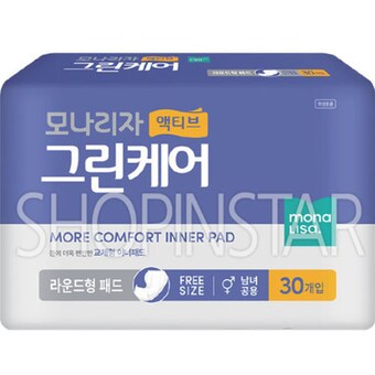모나리자 액티브 그린케어 라운드형 패드 30개