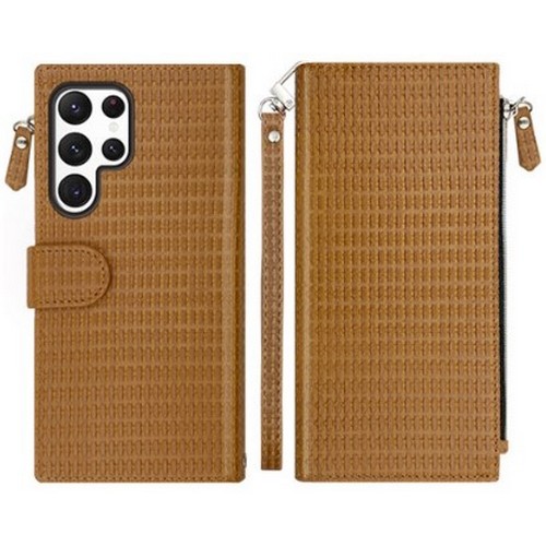 까미또 갤럭시 퀀텀2 라인텍스쳐 지퍼 스트랩 다이어리 케이스_이미지