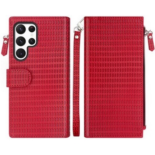 까미또 갤럭시 퀀텀2 라인텍스쳐 지퍼 스트랩 다이어리 케이스_이미지