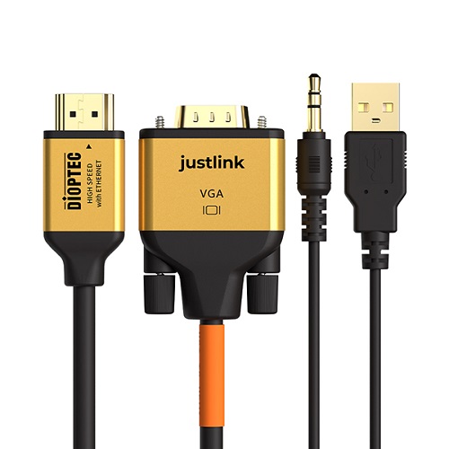 디옵텍 justlink VGA to HDMI 케이블 (VHDC030, 3m)_이미지