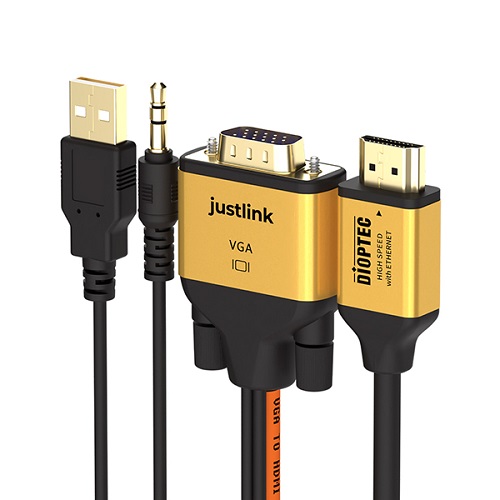 디옵텍 justlink VGA to HDMI 케이블 (VHDC030, 3m)_이미지