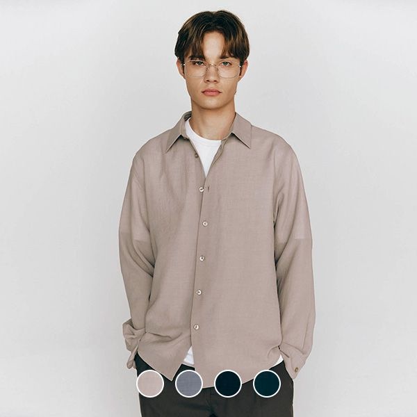 컨셉원 린넨 라이크 릴렉스핏 셔츠 10045522/045522