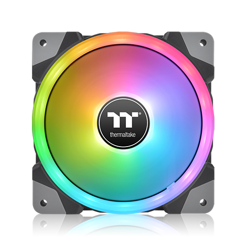 써멀테이크 SWAFAN EX12 RGB 라디에이터 팬 TT 프리미엄 에디션 (컨트롤러/3팩, 블랙)_이미지