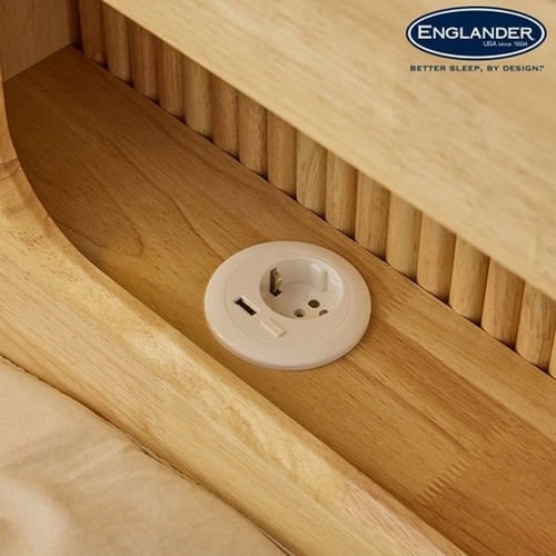 잉글랜더 러셀 템바보드 원목 4단 수납 침대 SS (매트별도)_이미지