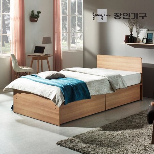 모카 서랍 평상형 침대 S