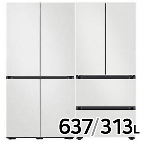 삼성전자 비스포크 키친핏 Max RM70F64R1A + 키친핏 코타 RQ33DB74C1AP (화이트)_이미지