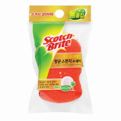 3M 스카치브라이트 제로스크래치 항균 스펀지 수세미 (15개)_이미지