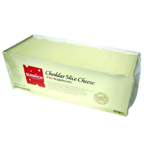 썬리치 무색소 체다 슬라이스 치즈 100매 1.8kg (1개)_이미지