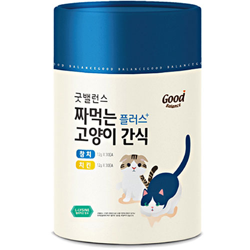 굿밸런스 짜먹는 고양이간식 플러스 참치 치킨 30p (1개)_이미지