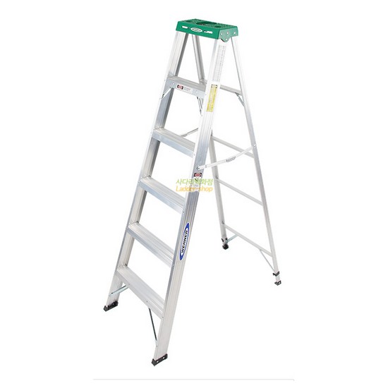 WERNER 와이드 공구함 알루미늄 사다리 (6단)