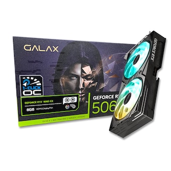갤럭시 GALAX 지포스 <b>RTX</b> <b>5060</b> EX BLACK OC D7 <b>8GB</b>