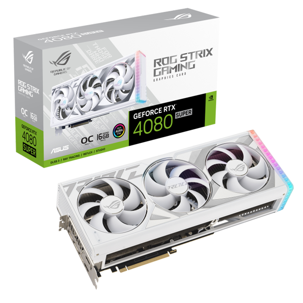 ASUS ROG STRIX 지포스 RTX 4080 SUPER O16G GAMING OC D6X 16GB White 인텍앤컴퍼니