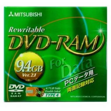 미쓰비시 DVD-RAM 9.4GB 2x 쥬얼 1장_이미지