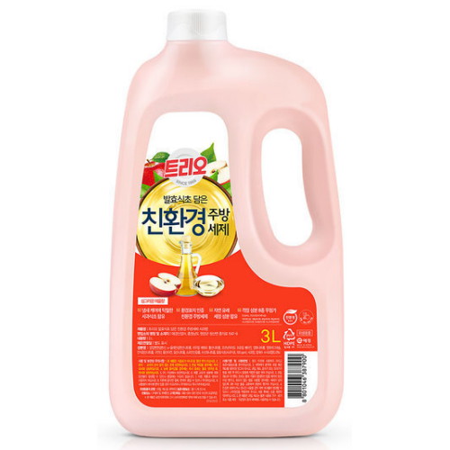 트리오 발효식초 담은 친환경 주방세제 사과향 3L (2개)_이미지