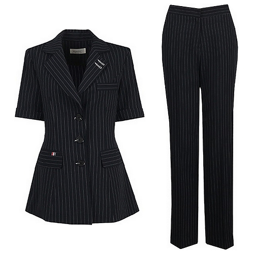 비비드 시크릿가너 롱스트라이트 여름 정장자켓+팬츠 세트_이미지