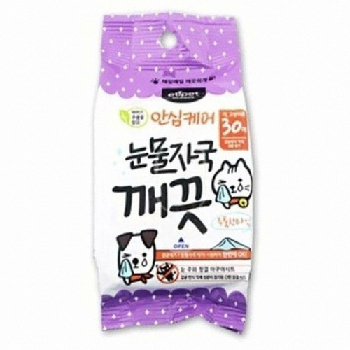 에티펫 눈물자국 깨끗 물티슈 30매 (2개)_이미지