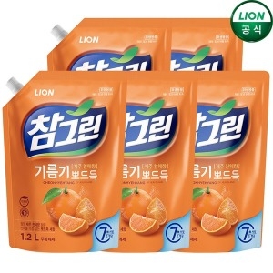 참그린 기름기 뽀드득 천혜향 리필 1.2L (5개)_이미지