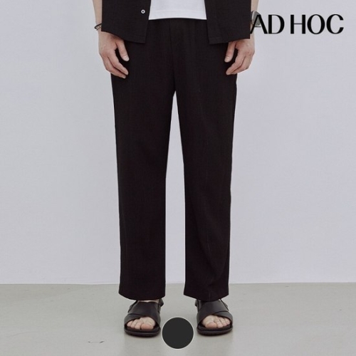 동광인터내셔날 애드혹 남성 여름 크링클 풀밴딩 세미 배기 팬츠 HA4LP05