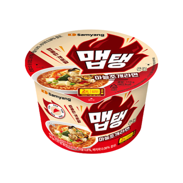 삼양식품 맵탱 마늘 조개라면 큰컵 110g (6개)_이미지