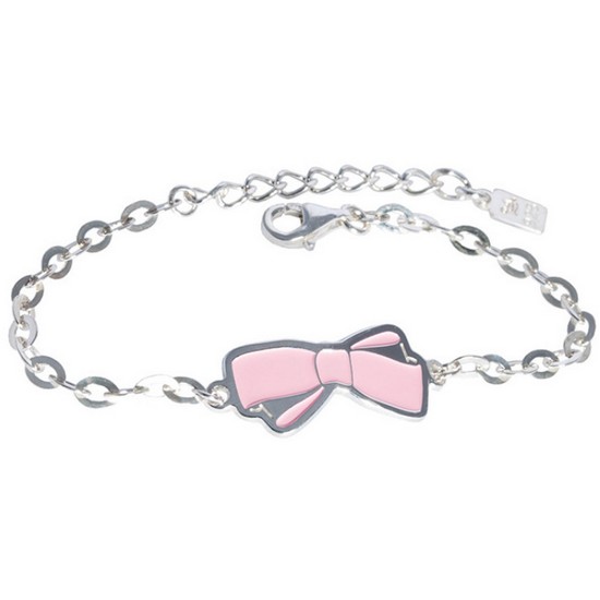 핑크리본 미아방지 실버팔찌 SB9355