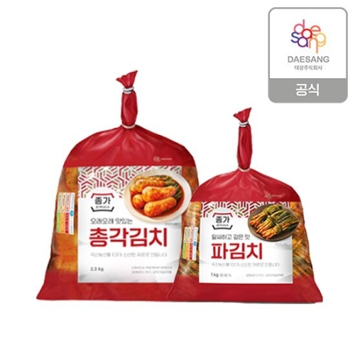 총각김치 2.3kg + 파김치 1kg