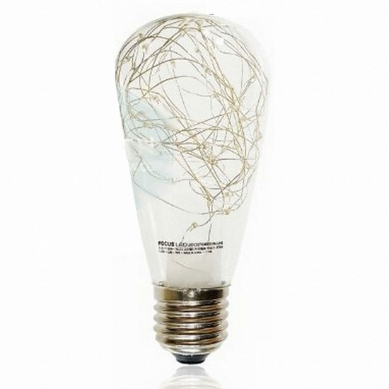 포커스 LED ST64 카오스 에디슨전구 전구색 1W_이미지
