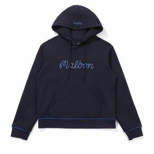 말본골프 말본 스크립트 후드 맨투맨 M4322PFS18NVY