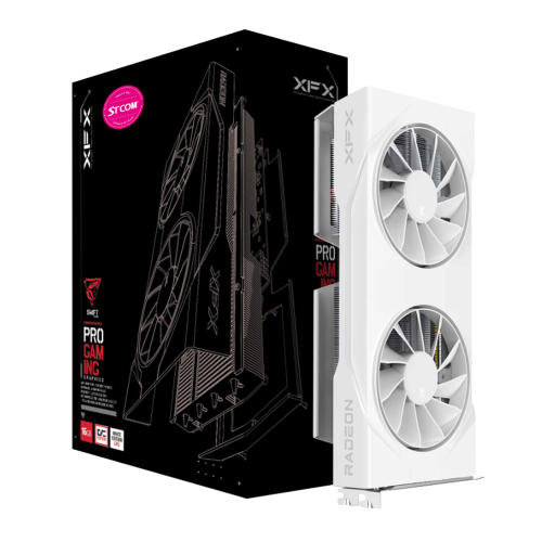 <b>XFX</b> 라데온 RX 9060 XT SWIFT DUAL WHITE OC D6 16GB