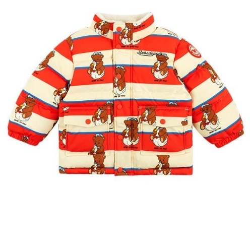 올 오버 토이 베어 퍼 카라 덕 다운 점퍼 (BP54DW301)