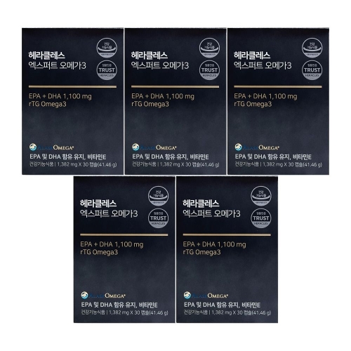 콜마비앤에이치 헤라클래스 엑스퍼트 오메가3 1382mg 30캡슐 (5개)_이미지