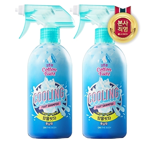 온더바디 코튼풋 발을씻자 풋샴푸 쿨링 510ml (2개)_이미지