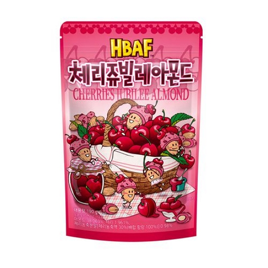 HBAF 체리쥬빌레 아몬드 190g (1개)