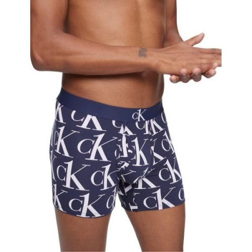 CK 원 플러스 복서 브리프 블루 섀도우 로고 스몰 645869