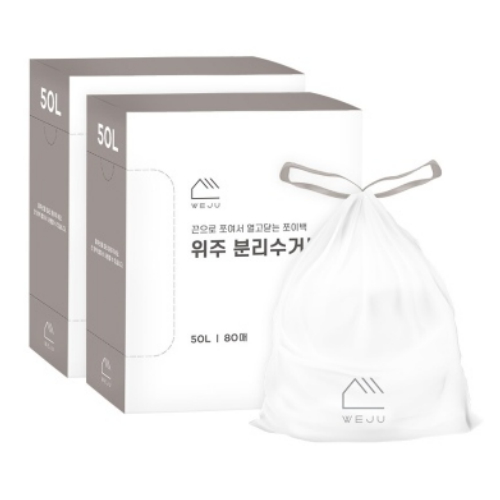 아이에스컴퍼니 위주 쪼이백 분리수거 비닐봉투 50L (160매)_이미지