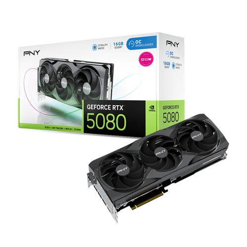 PNY ������ RTX 5080 OC D7 16GB Triple Fan STCOM