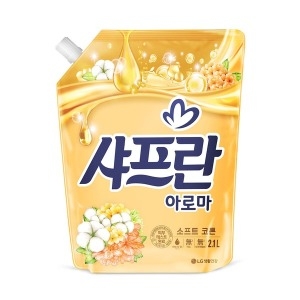 LG생활건강 샤프란 아로마 소프트 코튼 리필 2.1L (1개)