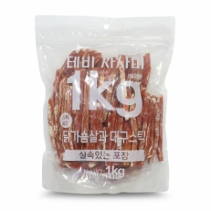 테비토퍼 테비 사사미 닭가슴살과 대구스틱 1kg (1개)_이미지